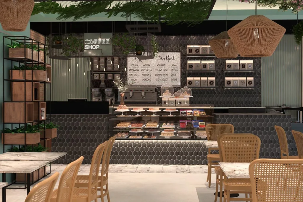 Render barra cafeteria