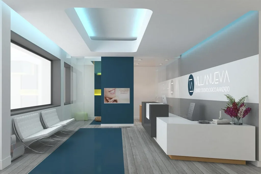 Render interior sala de espera