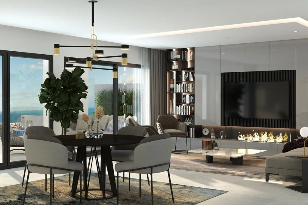 Render interior salon comedor