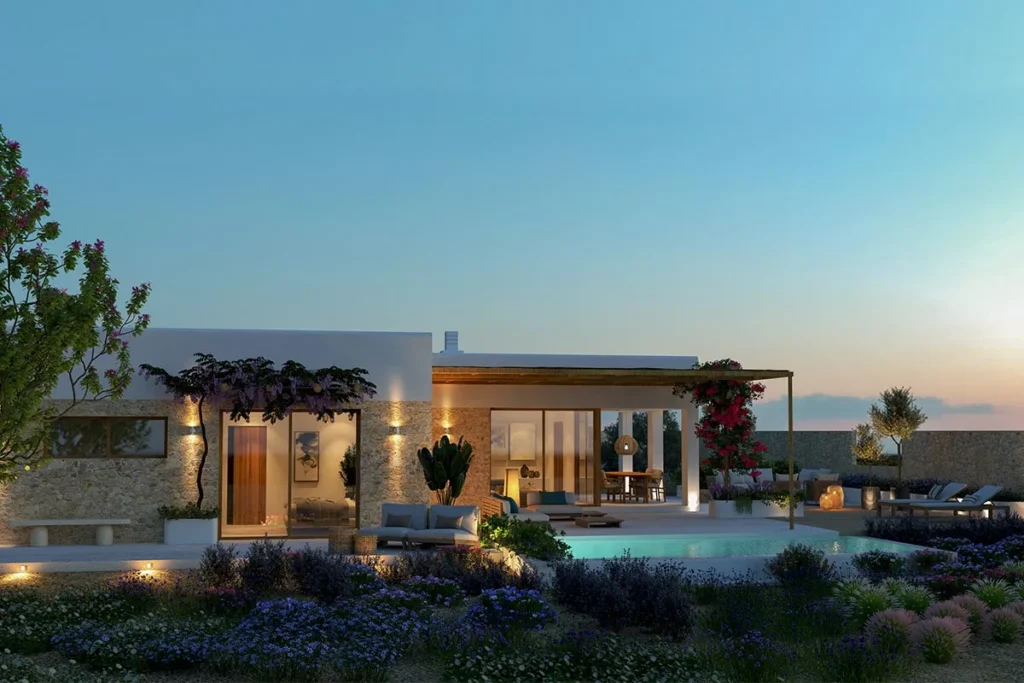 Render nocturno exterior