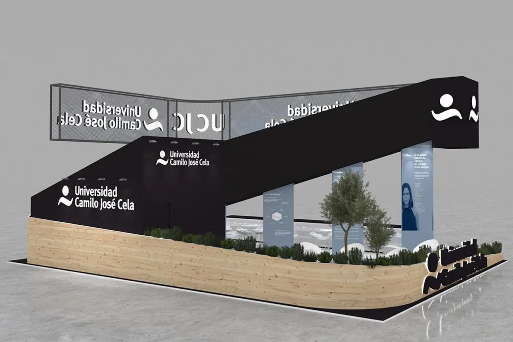 Render trasero del stand