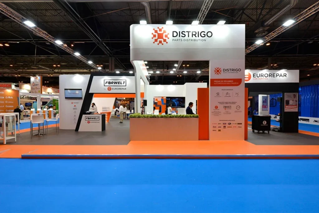Vista trasera del stand